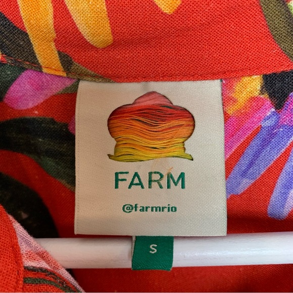 Farm Rio Red Macaw Romper Small Tropical Print - Picture 5 of 8